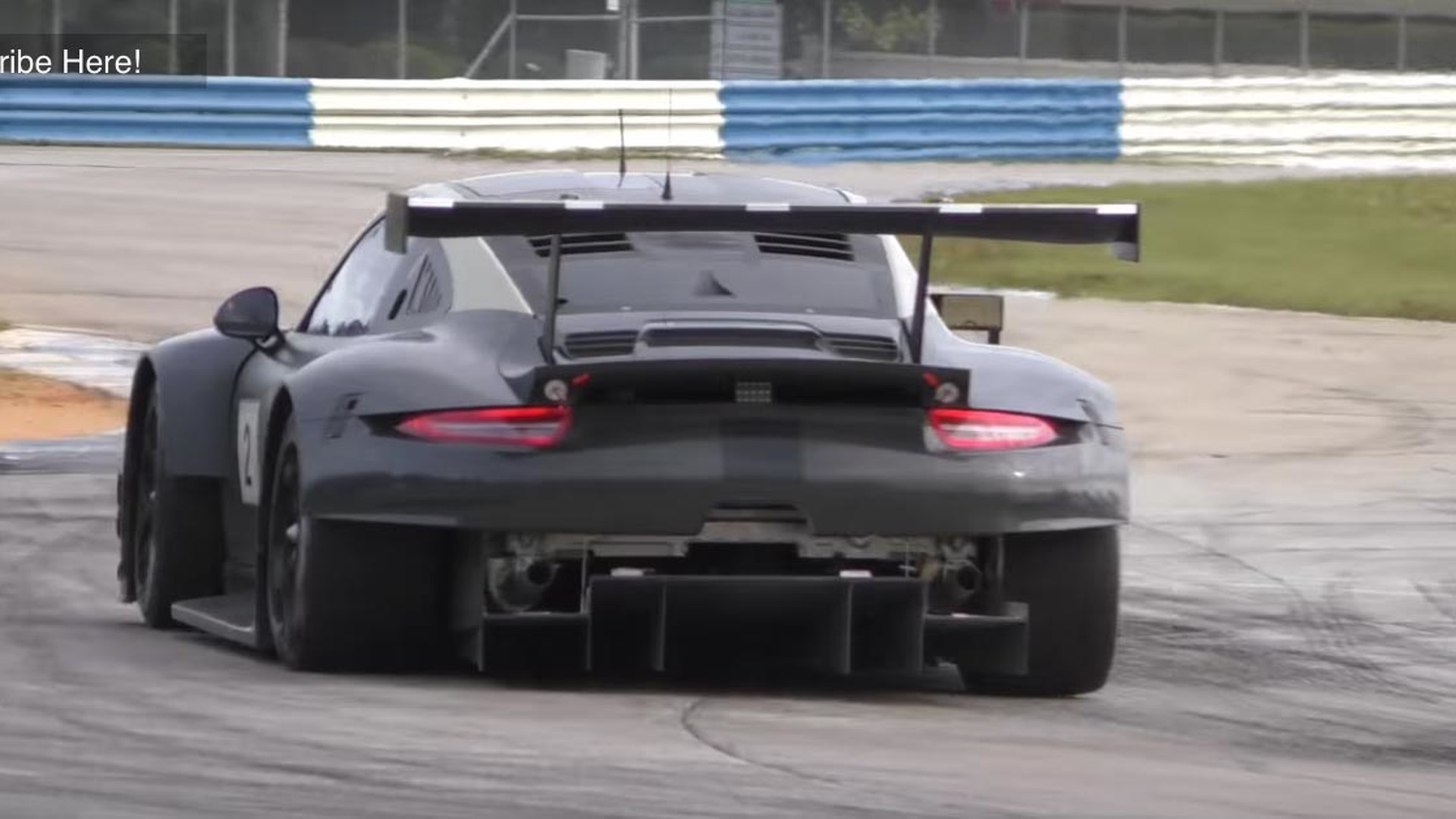 Look at the rear of Porsche's new midengine 911 RSR race car